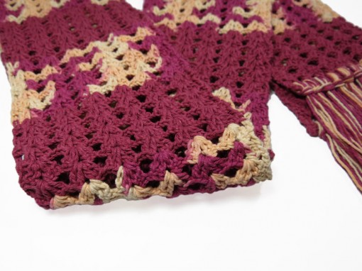 syal rajut katun marun crafts syal rajut katun marun crafts