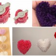 Heart shape pom-pom