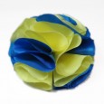 korsase satin biru kuning