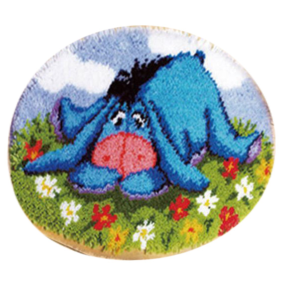 Latch Hook Kit Karpet Eeyore 50X50cm Print L32 Maya Crafts