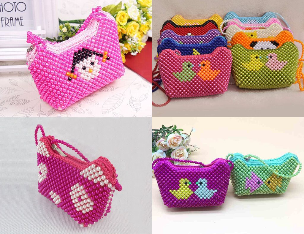 Plastic Canvas Rajut Tas Kecil  13x8 5cm Maya Crafts