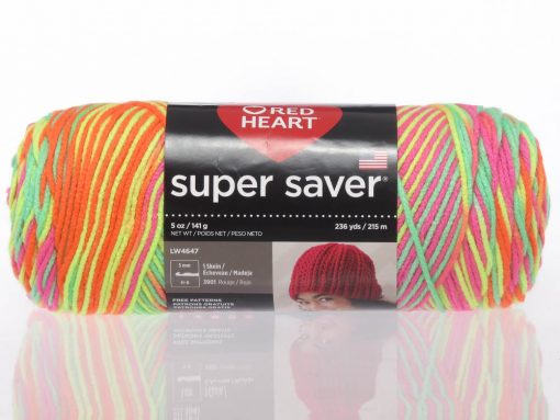 Benang Rajut Red Heart Super Saver – Day Glow 1