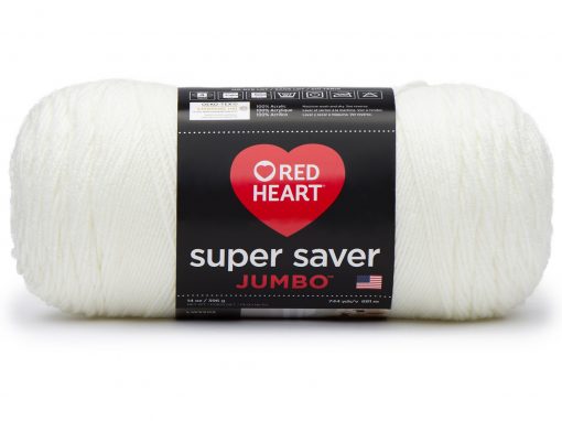 Benang Rajut Red Heart Super Saver Jumbo – Soft White 1