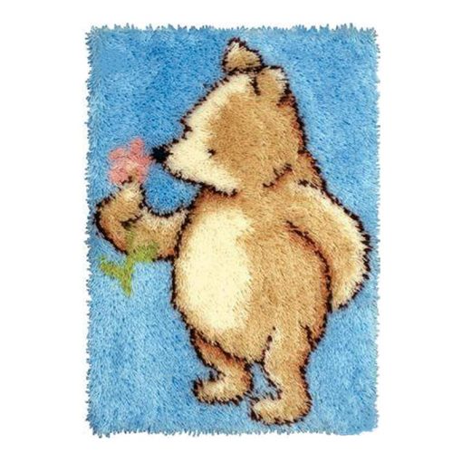 L126 Latch Hook Kit Karpet Rajut Winnie The Pooh 38×50 cm 1