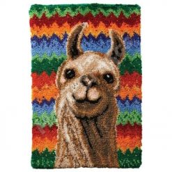 L149 Print 50x38 cm Latch Hook Kit Karpet Rajut Llama