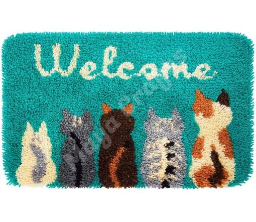 L154 Print 50×38 cm Latch Hook Kit Karpet Rajut Five Kitty 1 L154 Print 50×38 cm Latch Hook Kit Karpet Rajut Five Kitty 1