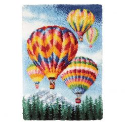 L118-5038 50x38cm Latch Hook Kit Karpet Rajut Balon Udara