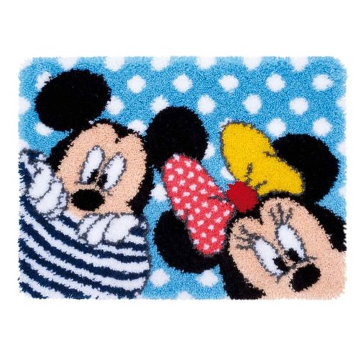 L155 50x38cm Latch Hook Kit Karpet Rajut Mickey Minnie 1 L155 50x38cm Latch Hook Kit Karpet Rajut Mickey Minnie 1