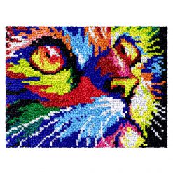 L213 50x38cm Latch Hook Kit Karpet Rajut Cat WPAP