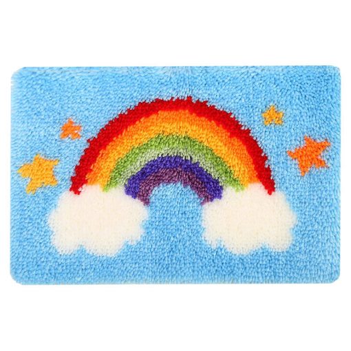 L215 Print 52x38cm Latch Hook Kit Karpet Rajut Cloud Rainbow 1 L215 Print 52x38cm Latch Hook Kit Karpet Rajut Cloud Rainbow 1