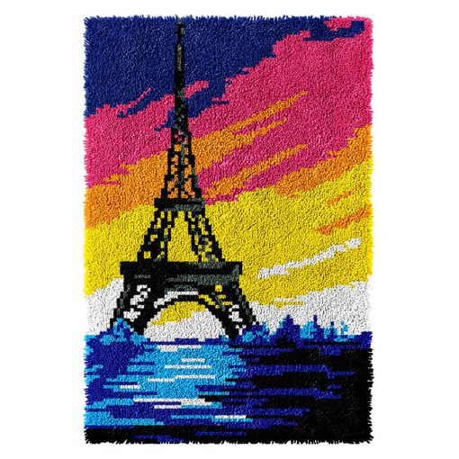 L223 Print 52x38cm Latch Hook Kit Karpet Rajut Eiffel 1 L223 Print 52x38cm Latch Hook Kit Karpet Rajut Eiffel 1