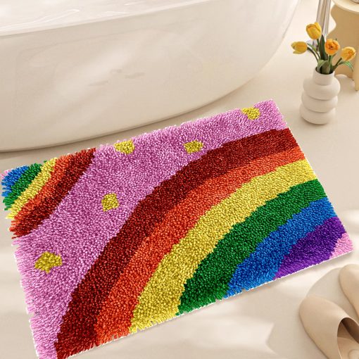 L224 Print 52x38cm Latch Hook Kit Karpet Rajut Rainbow 1 L224 Print 52x38cm Latch Hook Kit Karpet Rajut Rainbow 1