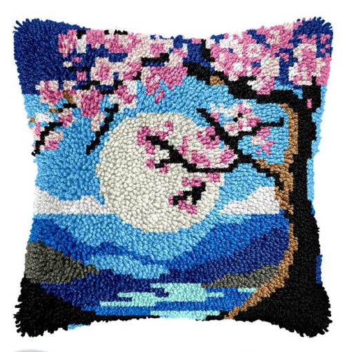 L237 Print 43x43cm Latch Hook Kit Sarung Bantal Rajut Sakura 1 L237 Print 43x43cm Latch Hook Kit Sarung Bantal Rajut Sakura 1