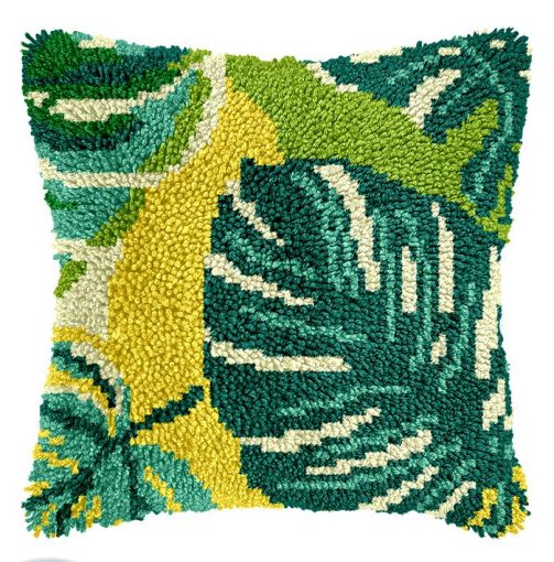 L240 Print 43x43cm Latch Hook Kit Sarung Bantal Rajut Monstera 1 L240 Print 43x43cm Latch Hook Kit Sarung Bantal Rajut Monstera 1