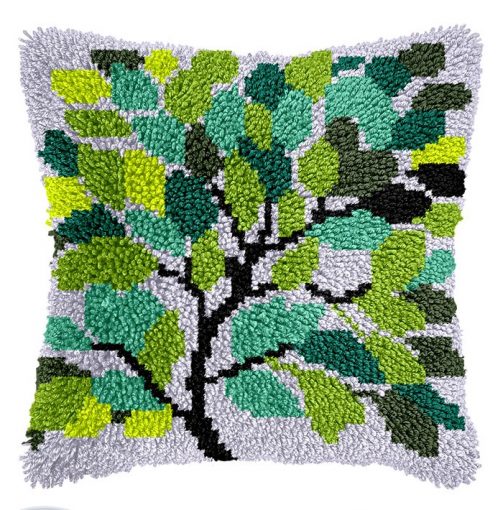 L241 Print 43x43cm Latch Hook Kit Sarung Bantal Rajut Leaves 1 L241 Print 43x43cm Latch Hook Kit Sarung Bantal Rajut Leaves 1