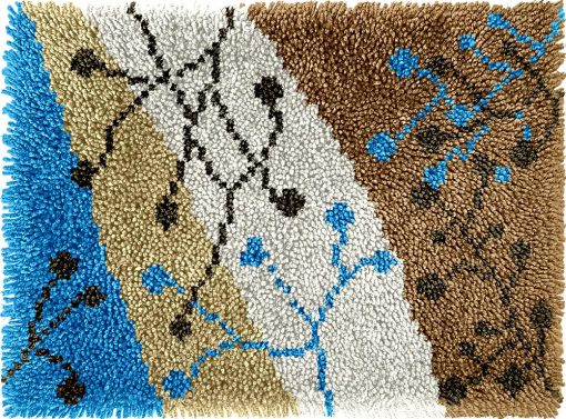 L87 Print 52x38cm Latch Hook Kit Karpet Rajut Abstrak Empat Warna 1 L87 Print 52x38cm Latch Hook Kit Karpet Rajut Abstrak Empat Warna 1